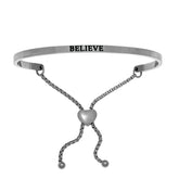 Intuitions Stainless Steel Believe Bangle Bracelet fine designer jewelry for men and women